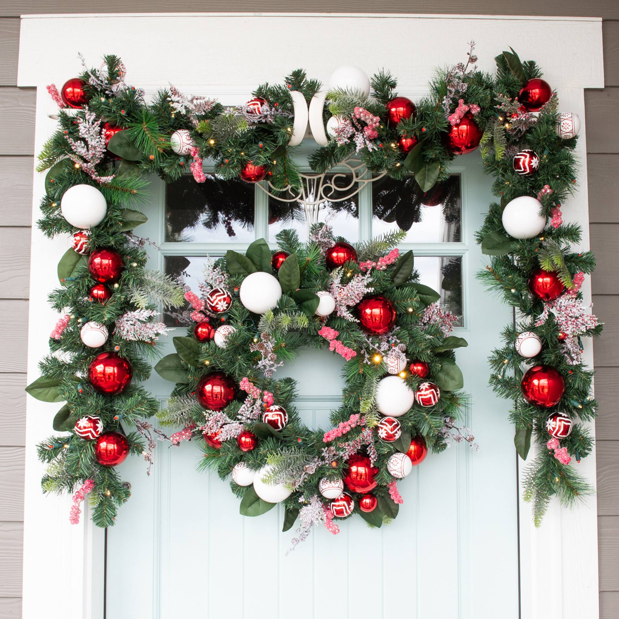 Village Lighting 9ft. Pre-Lit LED Nordic Christmas Garland